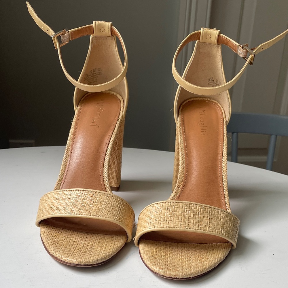 J McLaughlin Raffia Textured Sandals